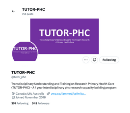Follow TUTOR-PHC on Twitter